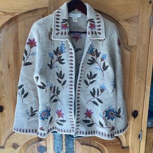 Jacket Vintage Wool Embroidered